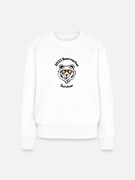 2022 Bearmarket Survivor - Frauen Premium Bio Pullover - Weiß