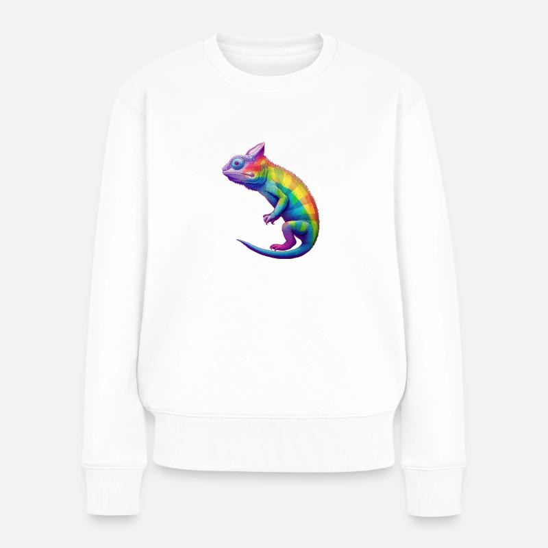 pride chameleon - Frauen Premium Bio Pullover - Weiß