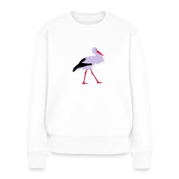 Storch - Frauen Premium Bio Pullover - Weiß - Vorne - Julia (174cm)