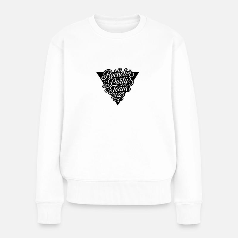 Bachelor Party Team 2025 - Frauen Premium Bio Pullover - Weiß
