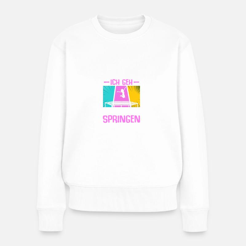 Mir reichts Trampolinspringer Trampolin - Frauen Premium Bio Pullover - Weiß