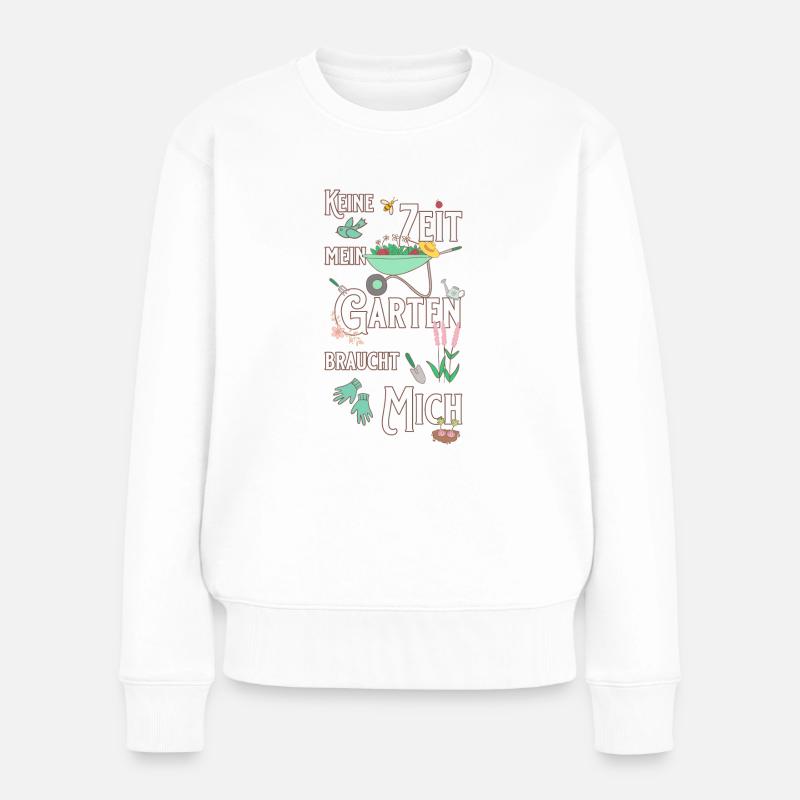 Gartenarbeit - Frauen Premium Bio Pullover - Weiß