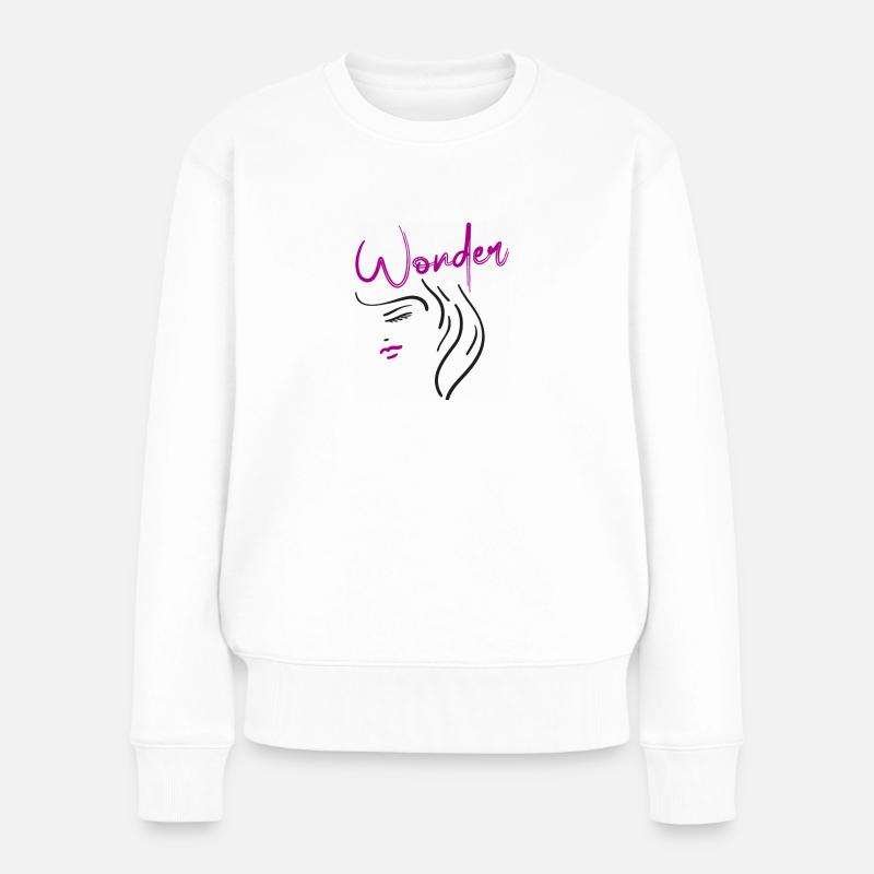 cricut 1684662769912 - Frauen Premium Bio Pullover - Weiß