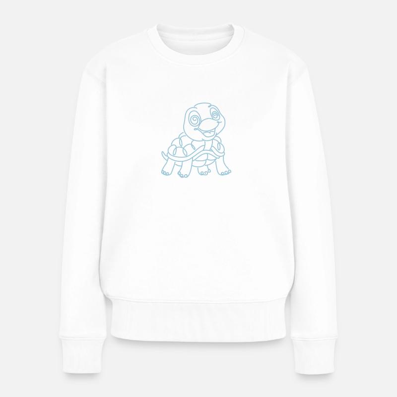 Turtle monochrome - Women's Premium Organic Jumper - white