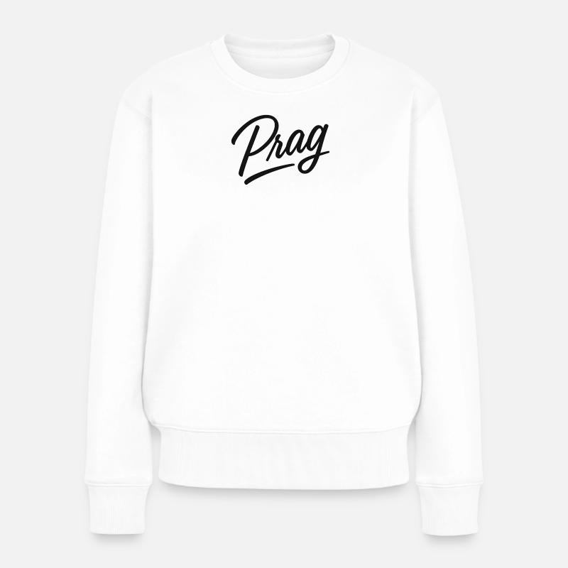 Fontaine de Calligraphie de Prague - Pull Premium bio Femme - blanc