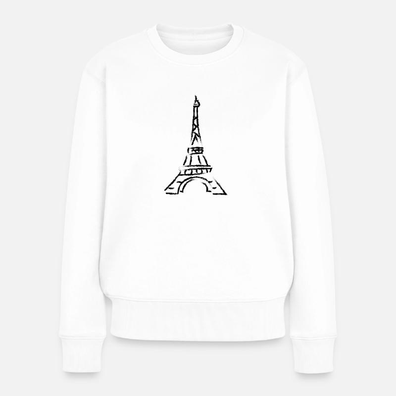 tour Eiffel - Pull Premium bio Femme - blanc