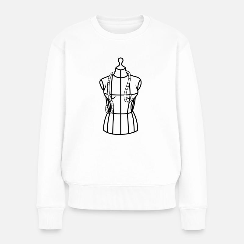 Mannequin tailleur avec bande de masse - Pull Premium bio Femme - blanc