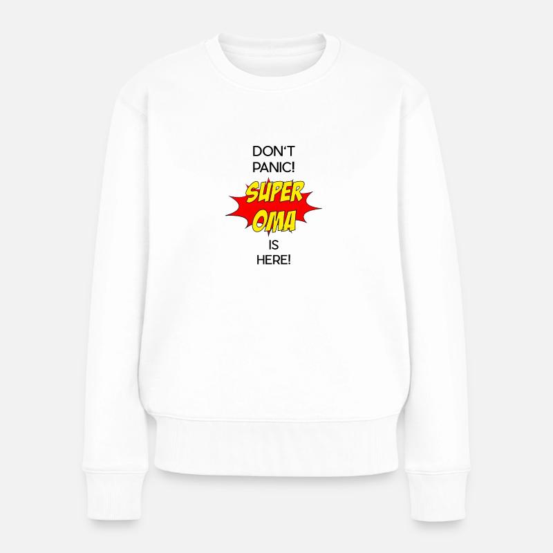 Super Oma / Super Grandma - Frauen Premium Bio Pullover - Weiß