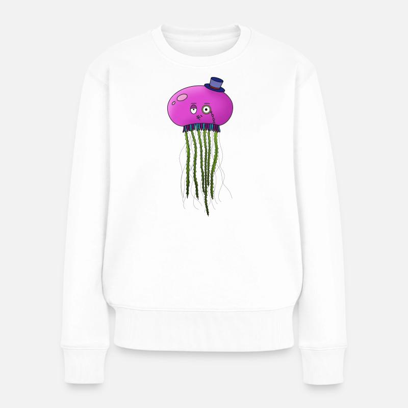 Fancy Jellyfish - Women's Premium Organic Jumper - white