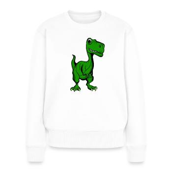 Tyrannosaurus Rex Dino dinosaure T-Rex - Pull Premium bio Femme - blanc - Devant - Julia (174cm)