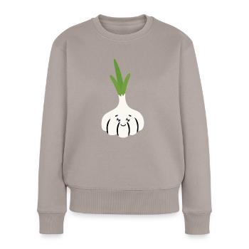 Ail - Pull Premium bio Femme - taupe - Devant - Julia (174cm)