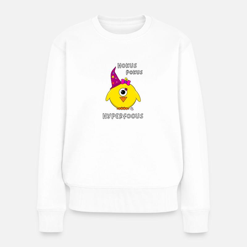 HocusPocusHyperfocus - Frauen Premium Bio Pullover - Weiß