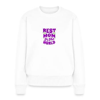 Meilleure maman du monde - Pull Premium bio Femme - blanc - Devant - Julia (174cm)