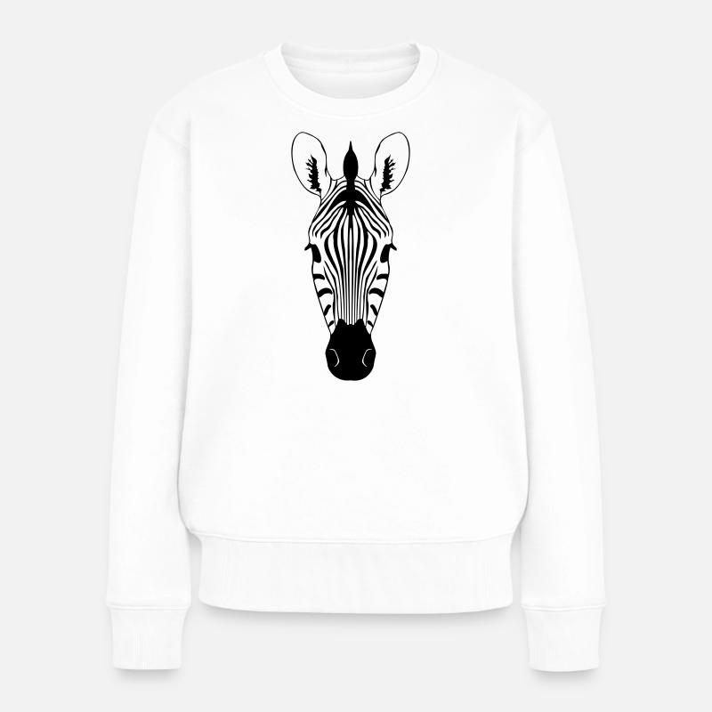 Illustration de zèbres - Pull Premium bio Femme - blanc