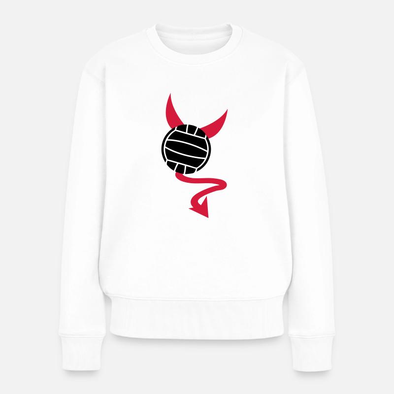 volleyball - Frauen Premium Bio Pullover - Weiß
