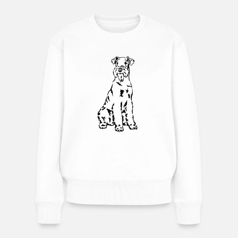 Airedale Terrier - Frauen Premium Bio Pullover - Weiß