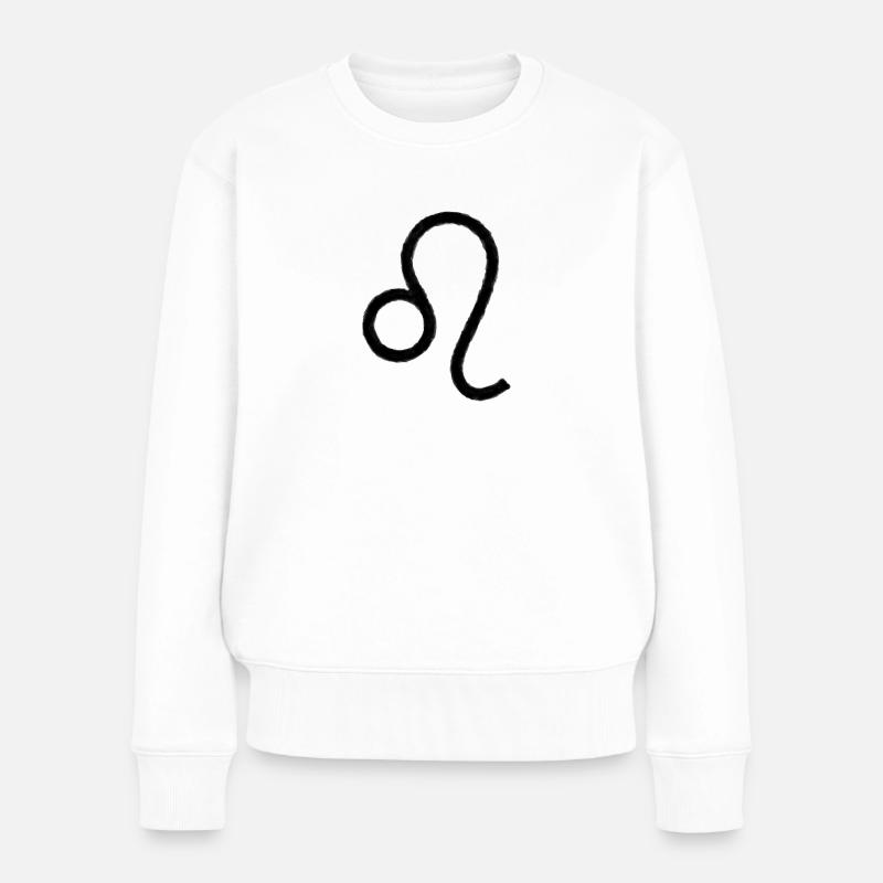 LEO-SYMBOL IM ÖL - Frauen Premium Bio Pullover - Weiß