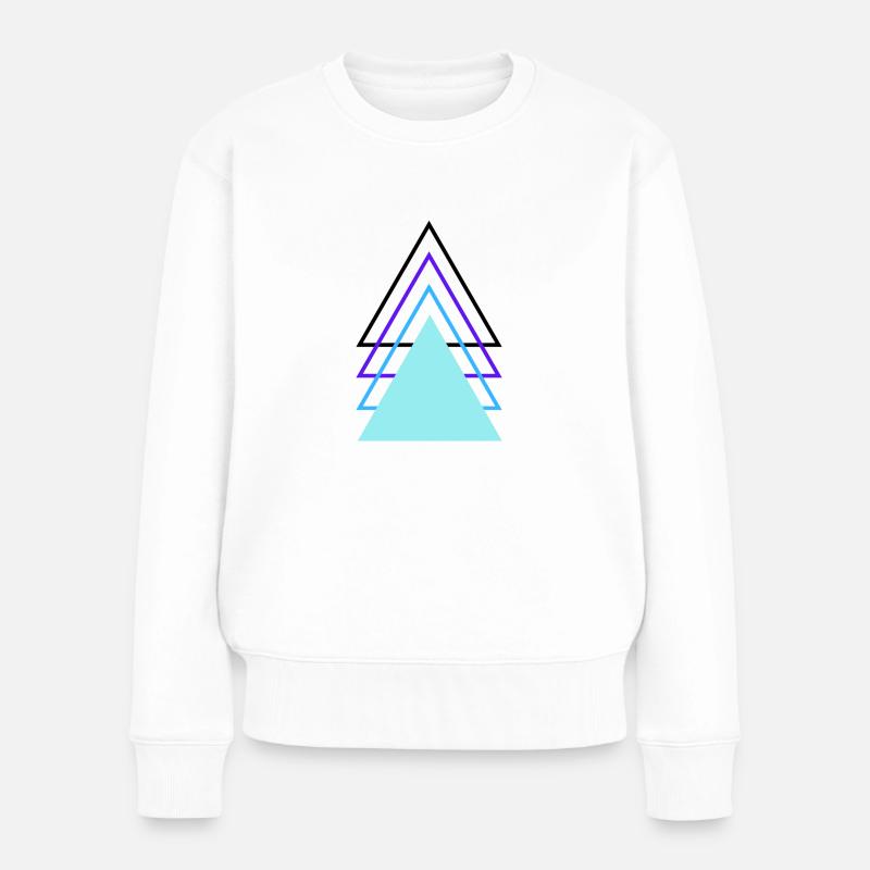 Triangles - Pull Premium bio Femme - blanc