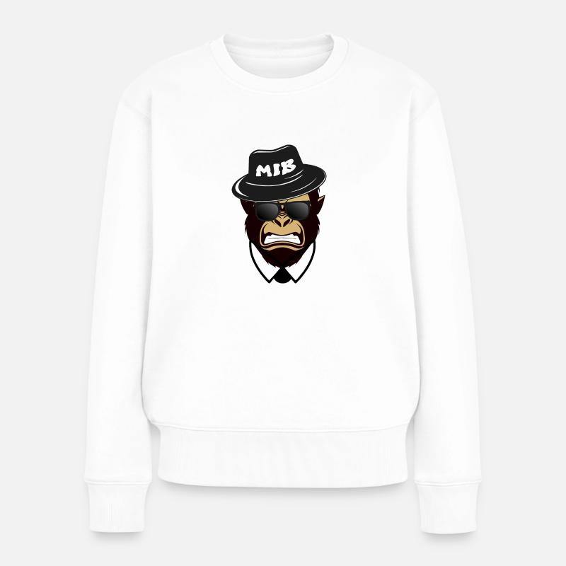 GORILLA, Le pouvoir dans les affaires, MiB - Pull Premium bio Femme - blanc
