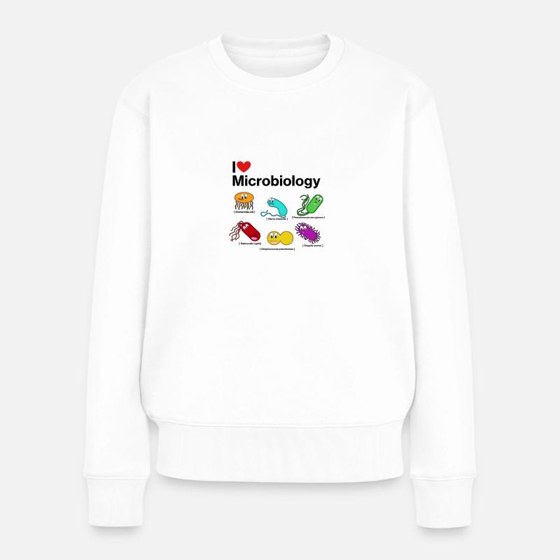 Fête des bactéries - Pull Premium bio Femme - blanc