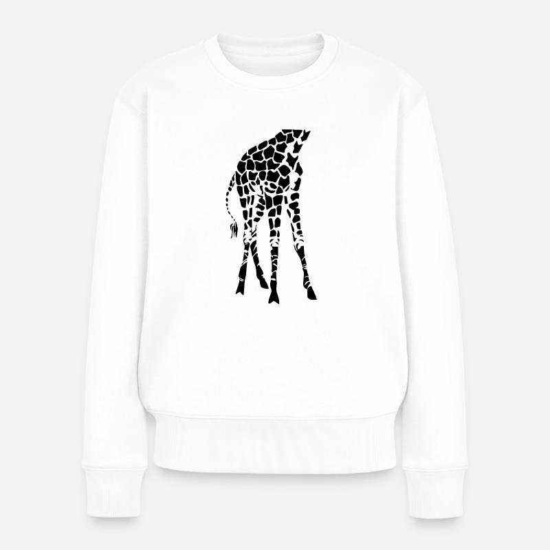 Giraffe - Frauen Premium Bio Pullover - Weiß