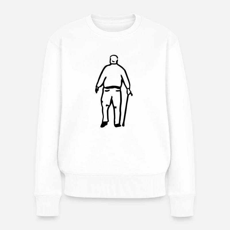 old man - Women's Premium Organic Jumper - white