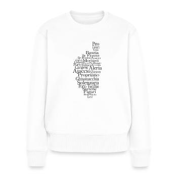 Corse - Pull Premium bio Femme - blanc - Devant - Julia (174cm)