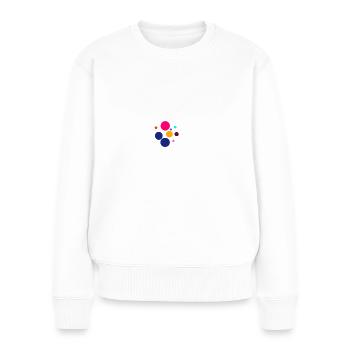 bulles colorées, bulles colorées - Pull Premium bio Femme - blanc - Devant - Julia (174cm)