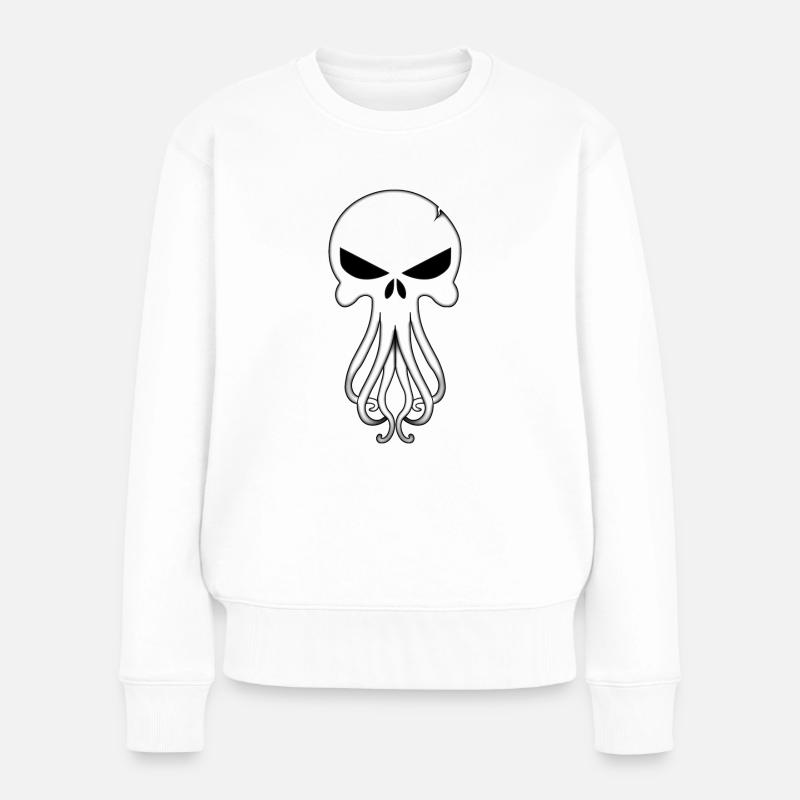 Tentakel des Todes - Frauen Premium Bio Pullover - Weiß