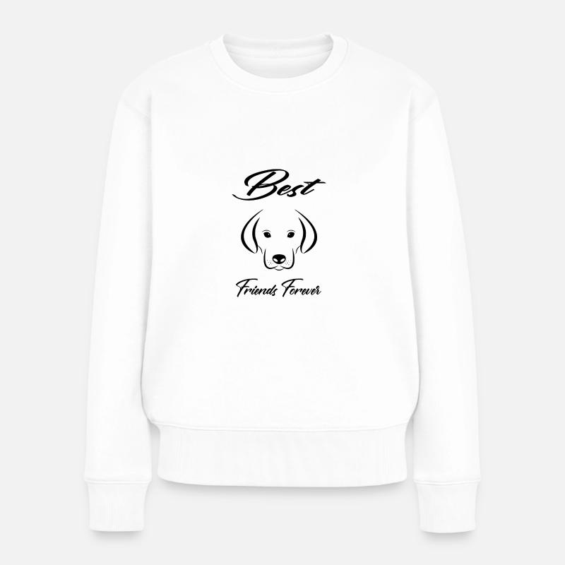 Hund - Frauen Premium Bio Pullover - Weiß