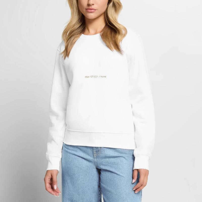 Programmierer Nerd IT Witz Developer Zuhause Frauen Premium Bio Pullover