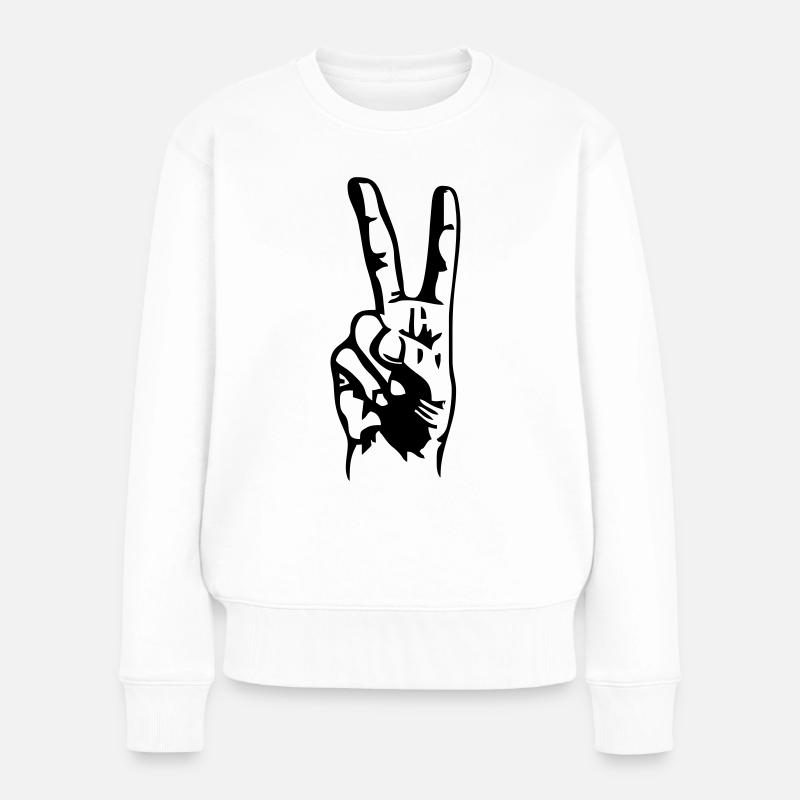 Peace - Pull Premium bio Femme - blanc