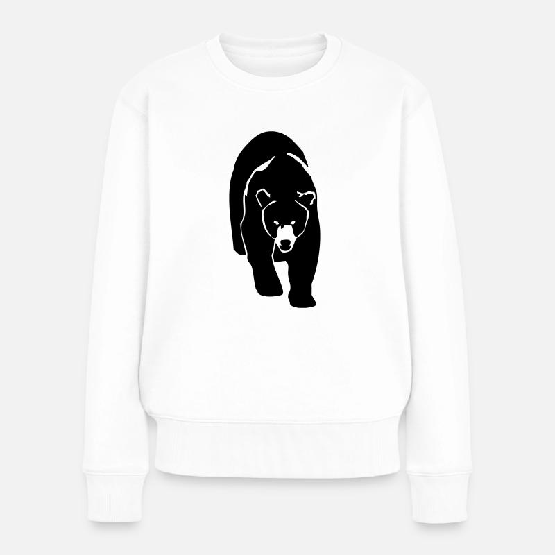 Grizzly Bear - Frauen Premium Bio Pullover - Weiß