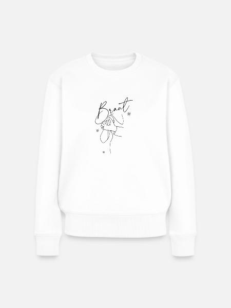 tanzende JGA Team Braut - Frauen Premium Bio Pullover - Weiß
