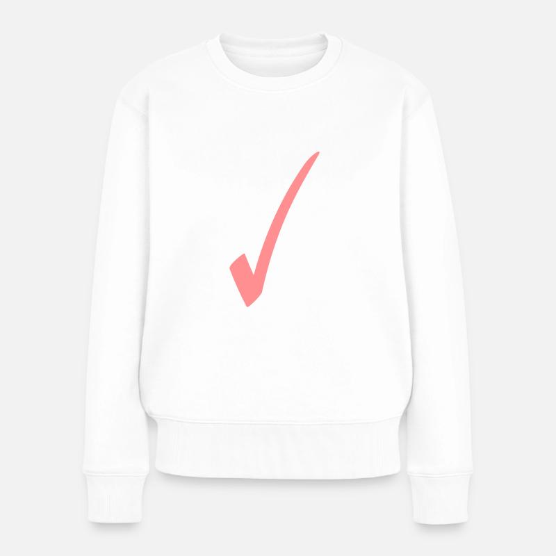 Häkchen Farbe Anpassbar - Frauen Premium Bio Pullover - Weiß