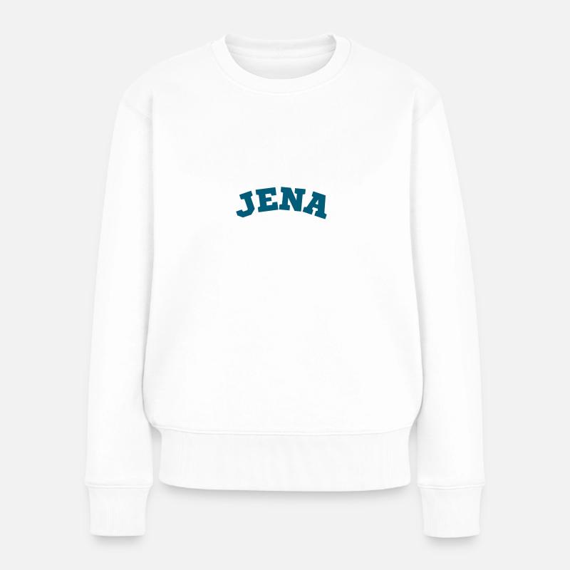 Jena - Frauen Premium Bio Pullover - Weiß