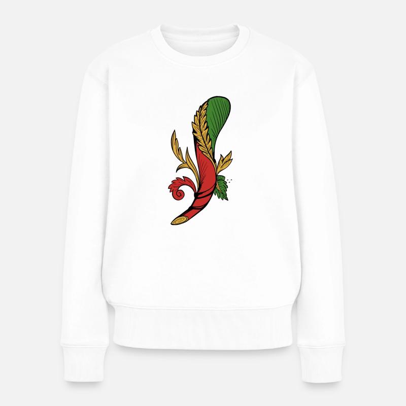 Asso di Maze - Frauen Premium Bio Pullover - Weiß