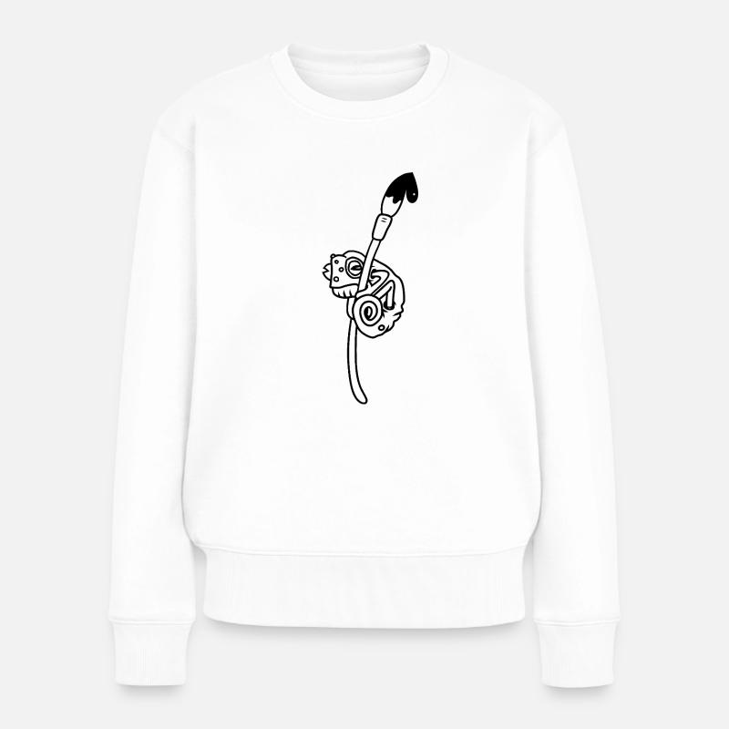 Chamäleon - Frauen Premium Bio Pullover - Weiß