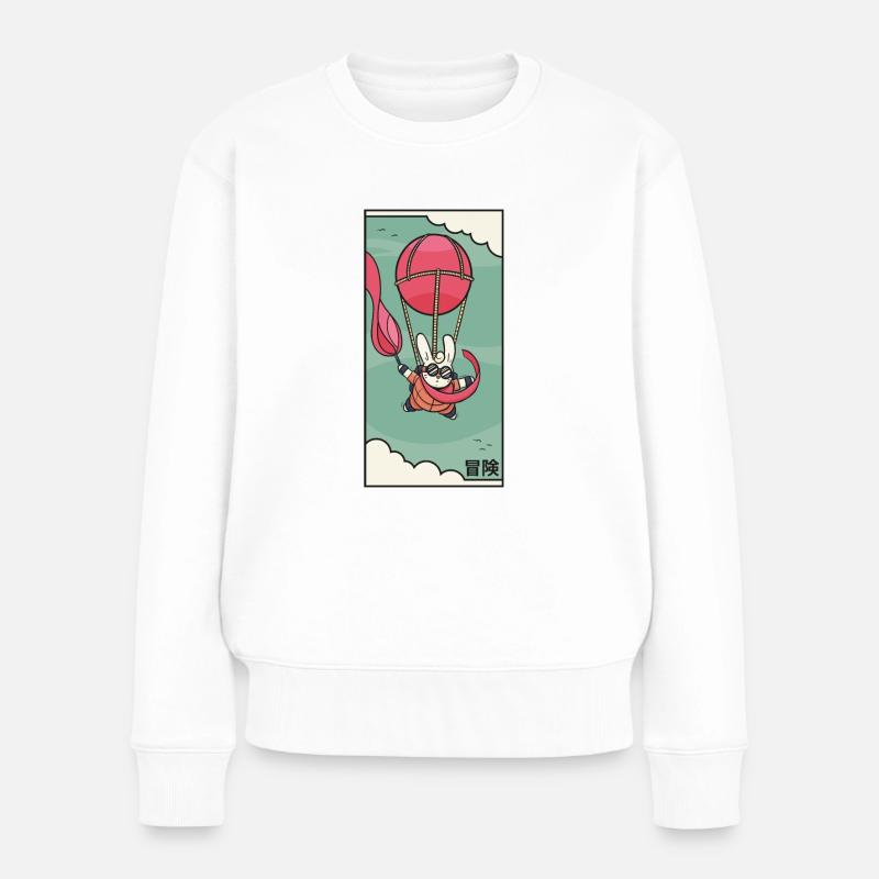 Lapin volant - Pull Premium bio Femme - blanc