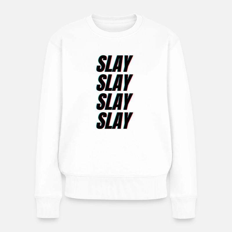 Slay3D - Pull Premium bio Femme - blanc