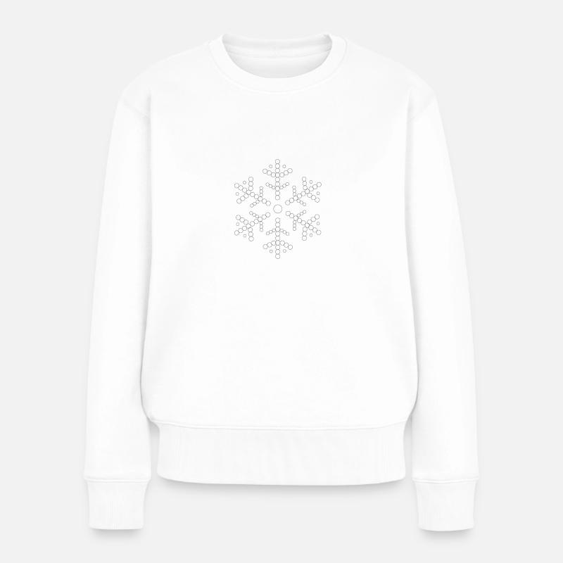 Flocke - Frauen Premium Bio Pullover - Weiß
