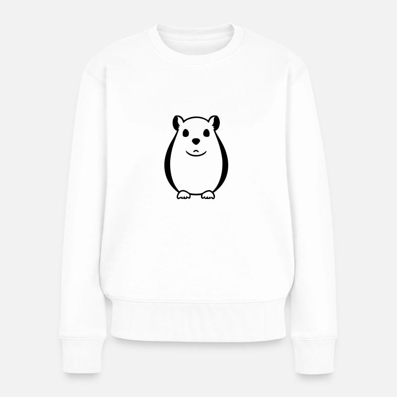 Hamster - Frauen Premium Bio Pullover - Weiß