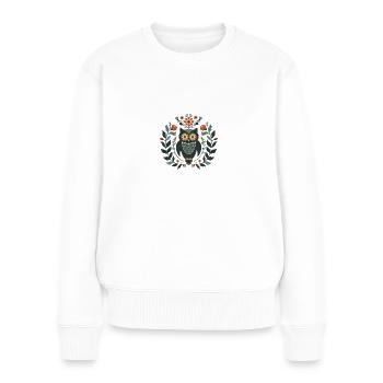 Le Jardin de la Chouette - Pull Premium bio Femme - blanc - Devant - Julia (174cm)
