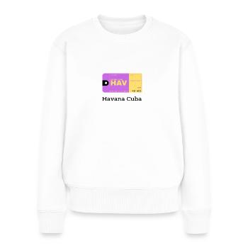 La Havane Cuba - Pull Premium bio Femme - blanc - Devant - Julia (174cm)