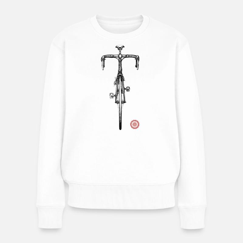 Rennrad - Frauen Premium Bio Pullover - Weiß
