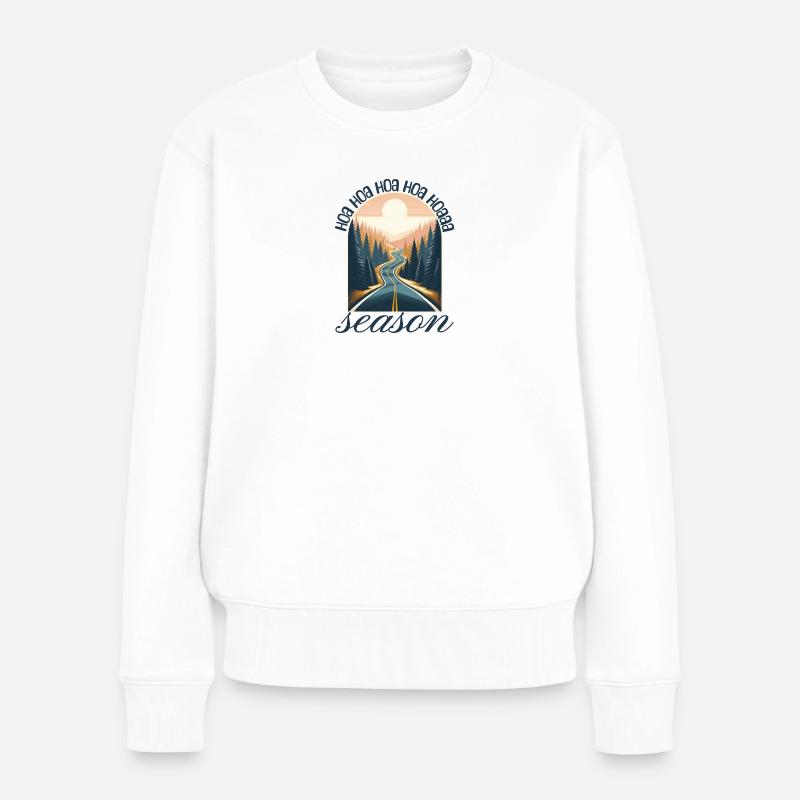 hoa hoa hoa season - Frauen Premium Bio Pullover - Weiß