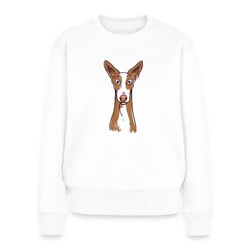Podenco Dog Cool Podenco Ibicenco - Women's Premium Organic Jumper - white - Front - Julia (174cm)
