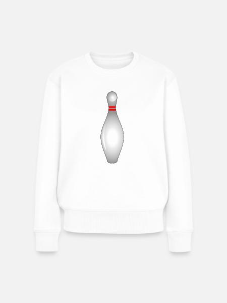 Bowling Kegel - Frauen Premium Bio Pullover - Weiß