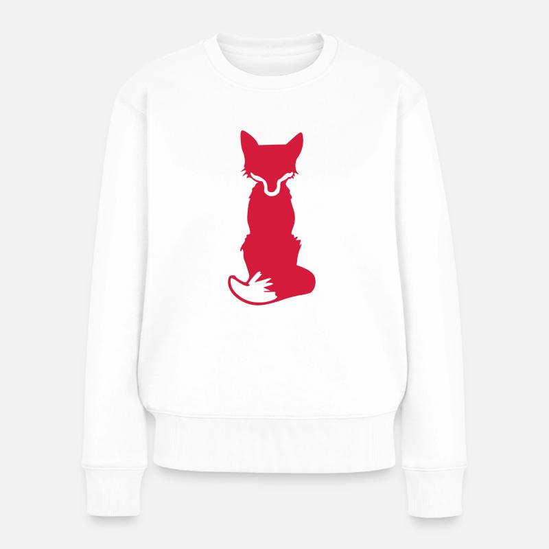 Wie ein Fuchs - Frauen Premium Bio Pullover - Weiß
