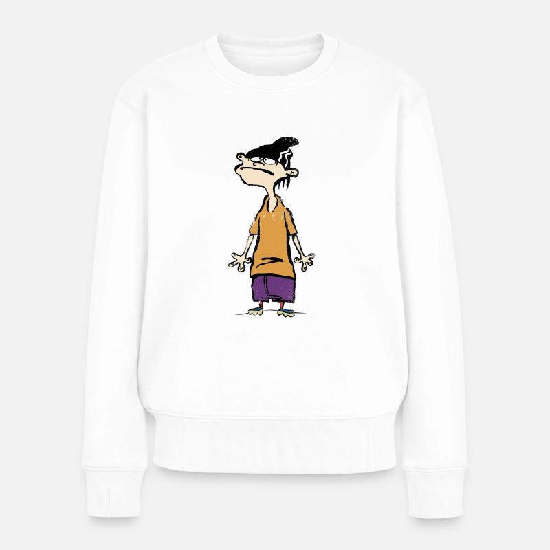 Ed, Edd n' Eddy Eddy Porträt - Frauen Premium Bio Pullover - Weiß